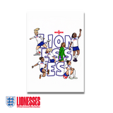 OFFICIAL ENGLAND LIONESSES A5 PRINT AFTA Studios