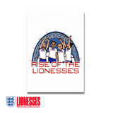 OFFICIAL ENGLAND RISE OF THE LIONESSES A5 PRINT AFTA Studios