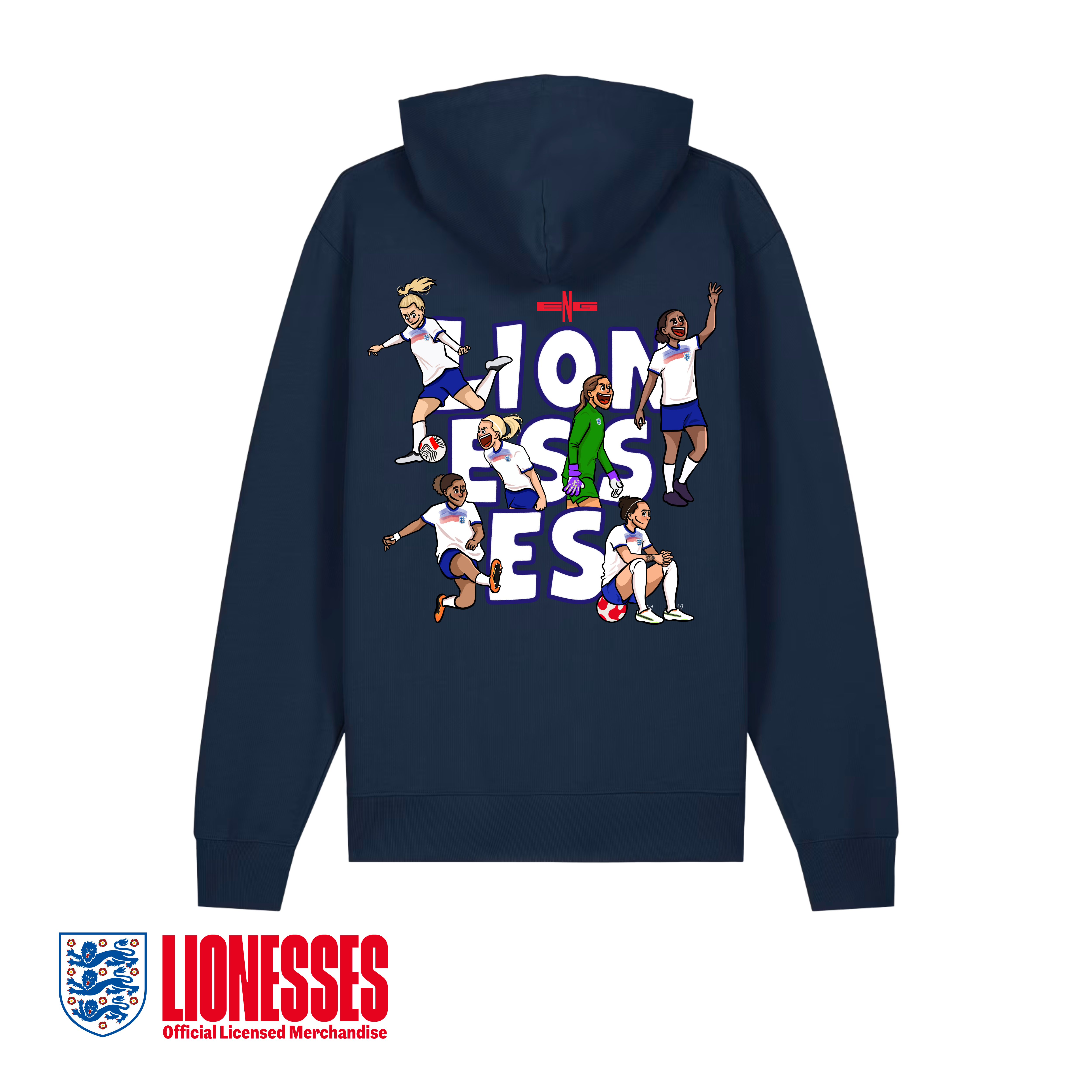 OFFICIAL ENGLAND LIONESSES HOODIE AFTA Studios