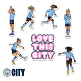 OFFICIAL MAN CITY LOVE THIS CITY PLAYER STICKER PACK *PRE-ORDER*