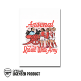 ARSENAL RED & WHITE ARMY A5 PRINT AFTA Studios