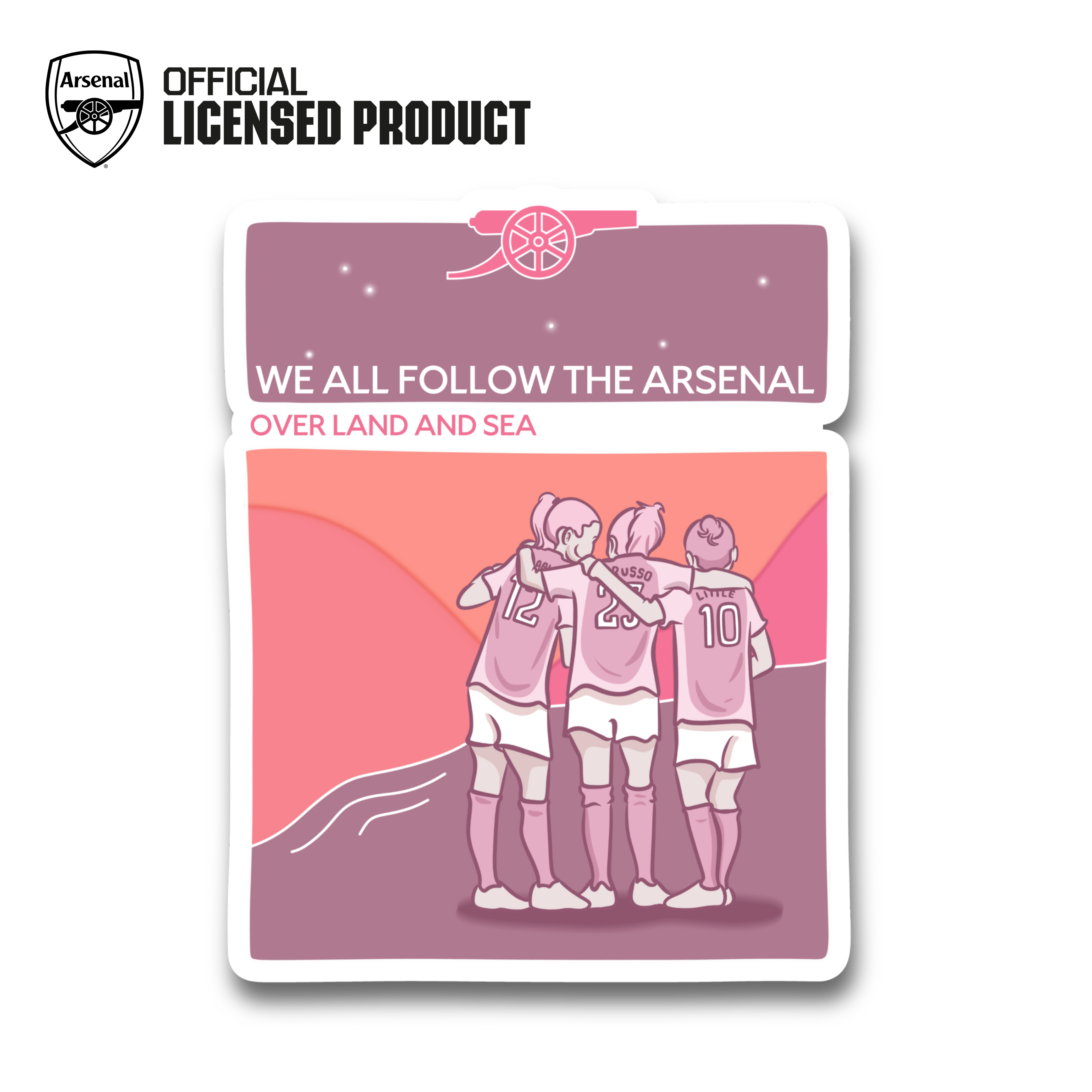 OVER LAND AND SEA ARSENAL STICKER AFTA Studios