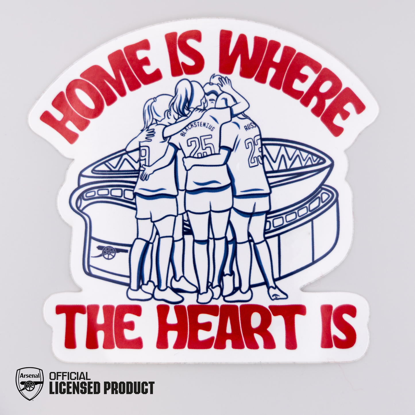 HOME IS WHERE THE HEART IS ARSENAL STICKER