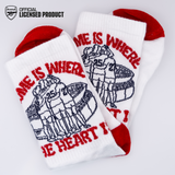 HOME IS WHERE THE HEART IS ARSENAL SOCKS