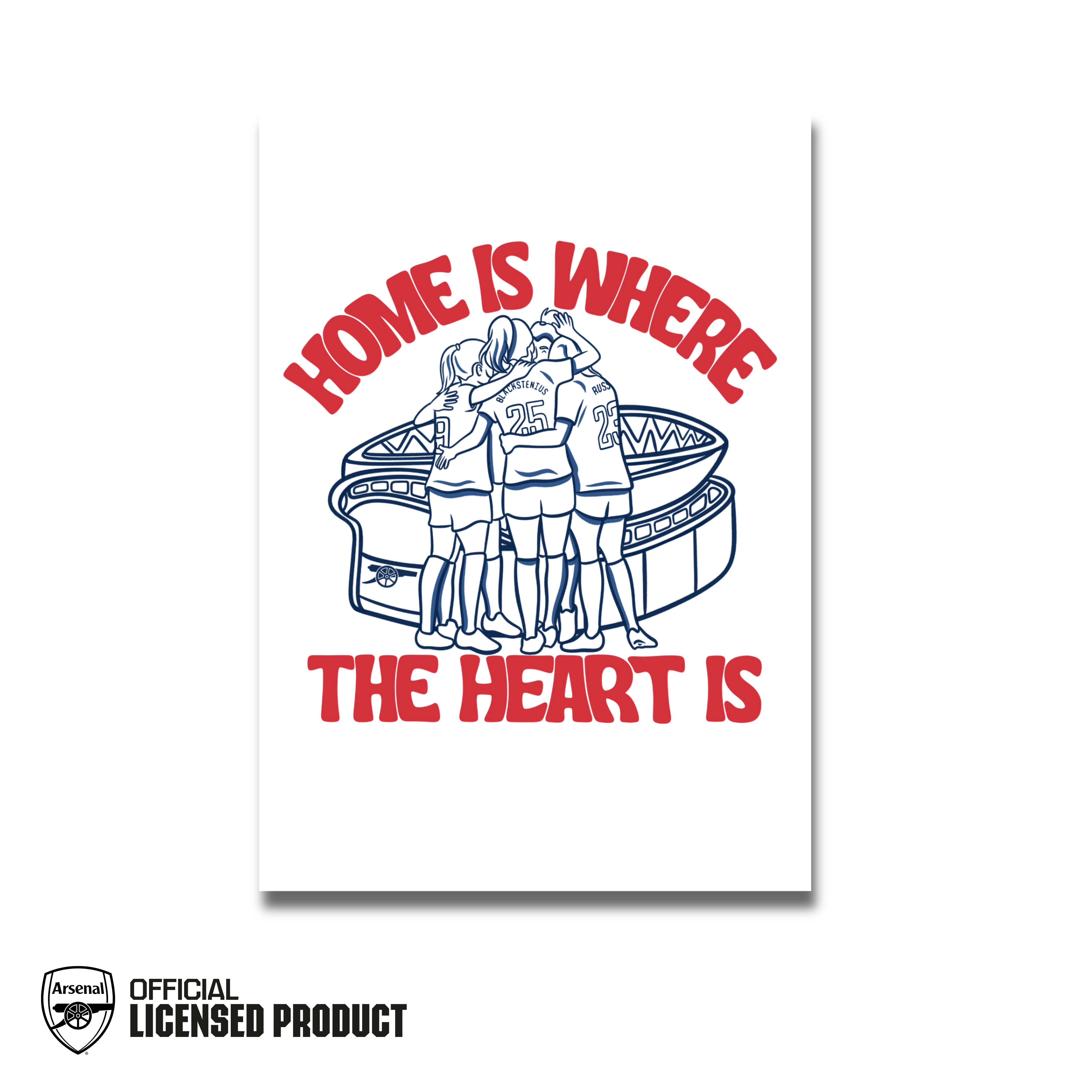 HOME IS WHERE THE HEART IS ARSENAL A5 PRINT AFTA Studios
