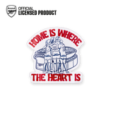 HOME IS WHERE THE HEART IS ARSENAL STICKER AFTA Studios