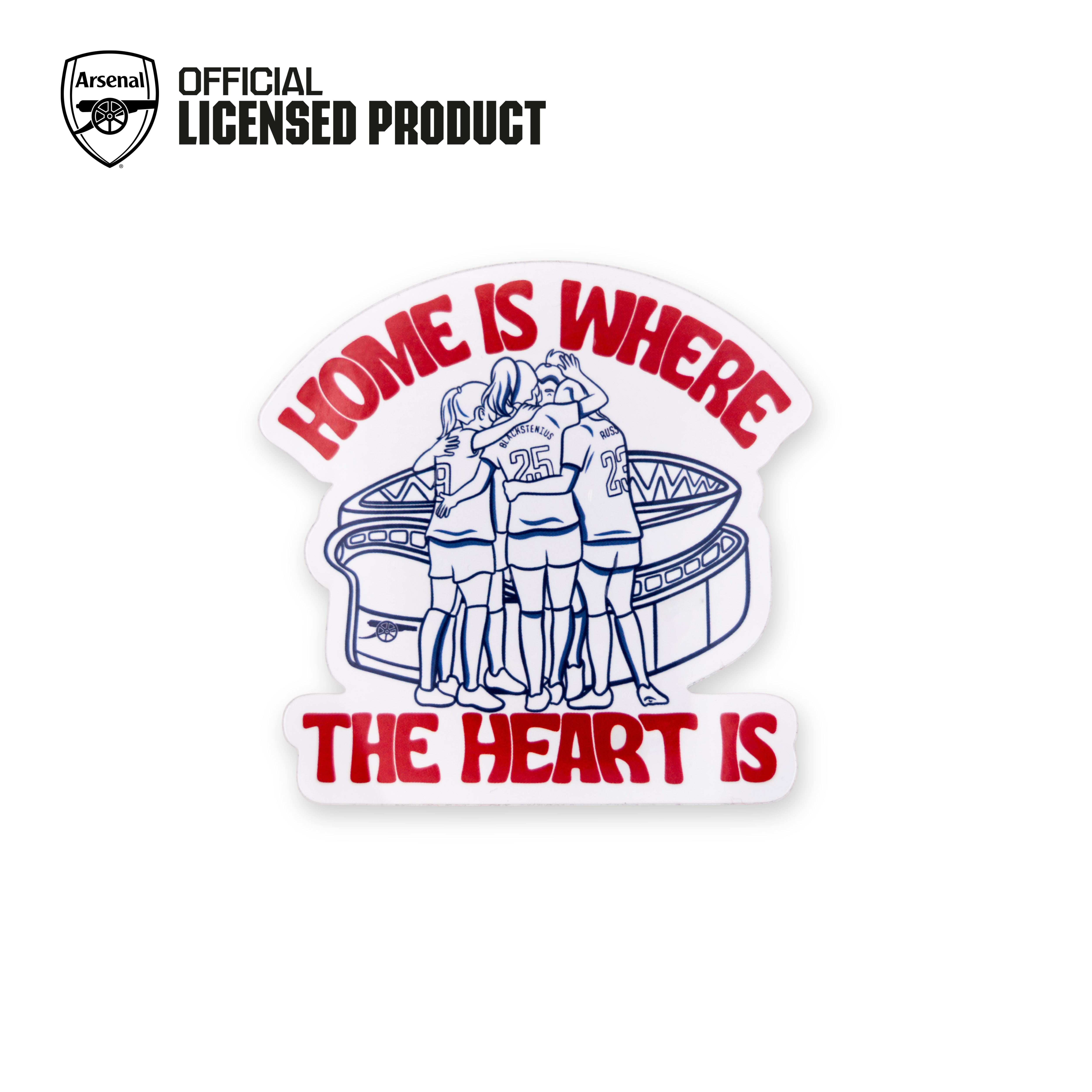 HOME IS WHERE THE HEART IS ARSENAL STICKER AFTA Studios