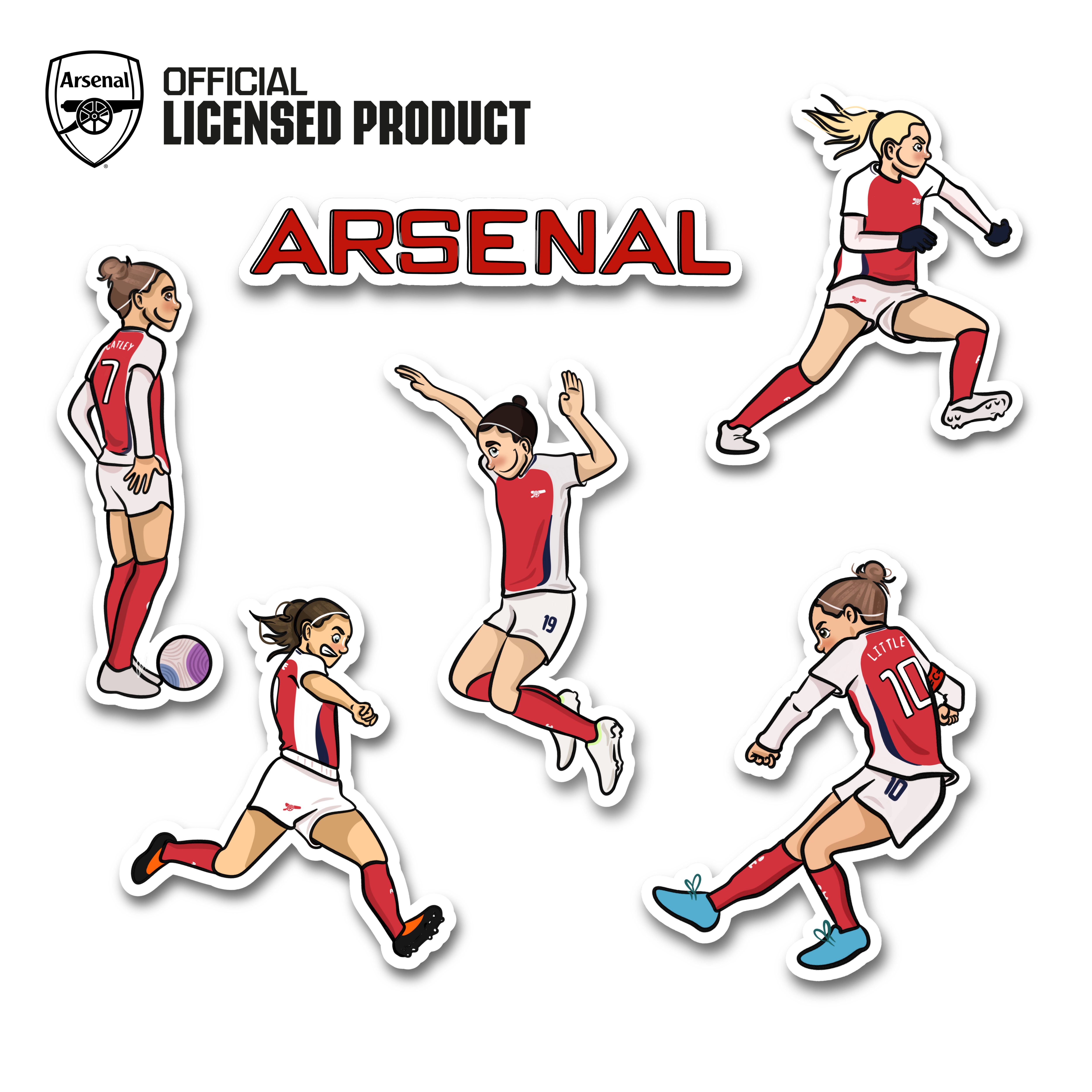 ARSENAL CONCRETE PLAYER STICKER PACK AFTA Studios
