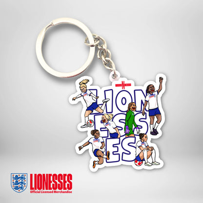 OFFICIAL ENGLAND LIONESSES KEYRING AFTA Studios
