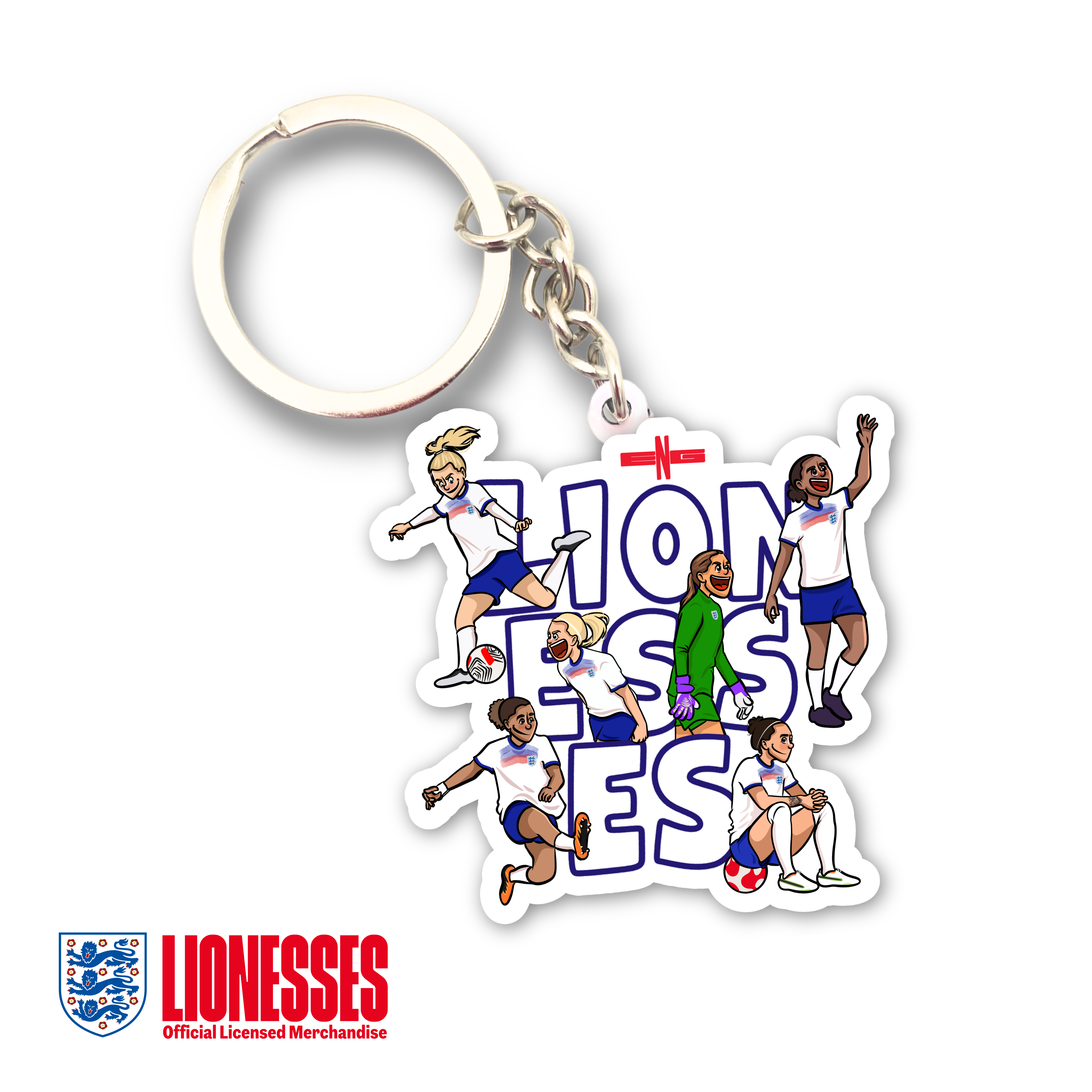 OFFICIAL ENGLAND LIONESSES KEYRING AFTA Studios